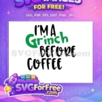 Free Grumpy Grinch Free Black Green Text Dr Seuss Christmas Free SVG - Instant Download