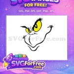Free Angry Yellow Free Grinch Scowl Dr Seuss Free SVG - Instant Download
