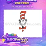 Free Cat Hat Free Red Smiling Dr Seuss Free SVG - Instant Download