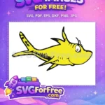 Free Yellow Wide-Eyed Free Cartoon Fish Dr Seuss Free SVG - Instant Download