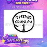 Free Thing Grandpa Free black outline Dr Seuss Free SVG - Instant Download