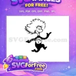 Free Happy Energetic Thing 1 Free Wild Spiky Hair Dr Seuss Free SVG - Instant Download