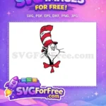 Free Smiling Cat Free Red Hat Dr Seuss Free SVG - Instant Download