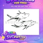Free Happy Whimsical Fish Free Dr Seuss Outline Free SVG - Instant Download