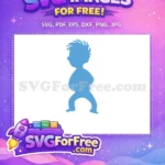 Free blue spiky hair boy Free whimsical cartoon Dr Seuss Free SVG - Instant Download