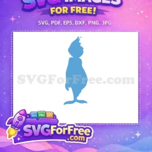 Free Blue Grinch Character Free Spiky Hair Dr Seuss Free SVG