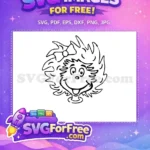 Free Happy Thing Free Bow Hair Dr Seuss Free SVG - Instant Download