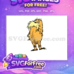 Free Concerned Orange Lorax Free Big Yellow Mustache Dr Seuss Free SVG - Instant Download