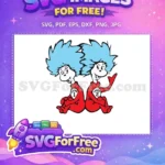 Free Thing 1 Free Thing 2 Dr Seuss Free SVG - Instant Download