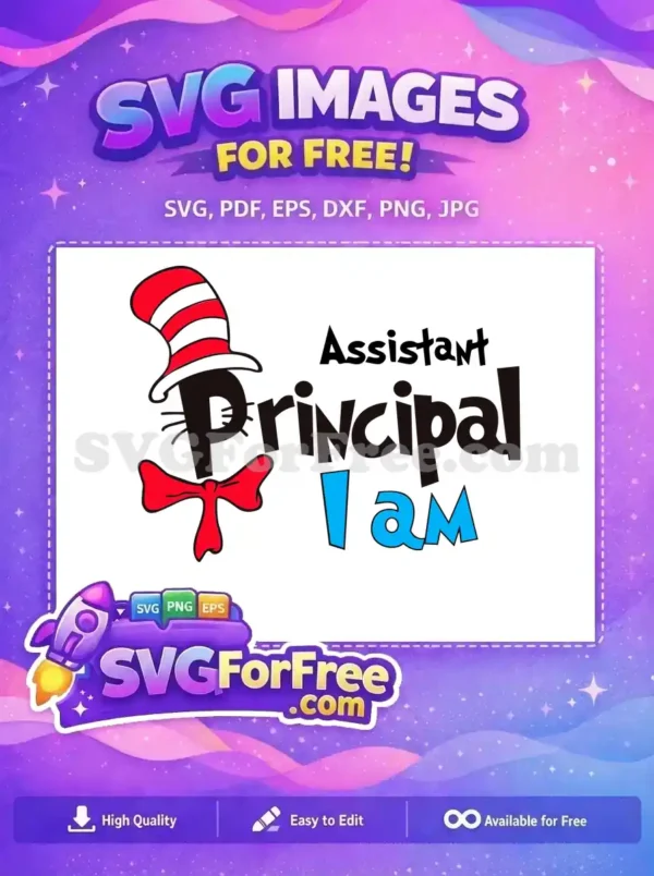 Free Striped Hat Free Red Bow Principal Seuss Free SVG
