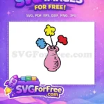 Free Vibrant Seuss Flowers Free Unique Pink Vase Dr Seuss Free SVG - Instant Download