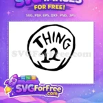 Free Thing 12 character Free black wavy text Dr Seuss Free SVG - Instant Download