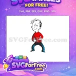Free Happy Spiky Hair Free Red Shirt Dr Seuss Free SVG - Instant Download