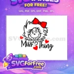 Free Red Bow Free Smiling Dr Seuss Free SVG - Instant Download