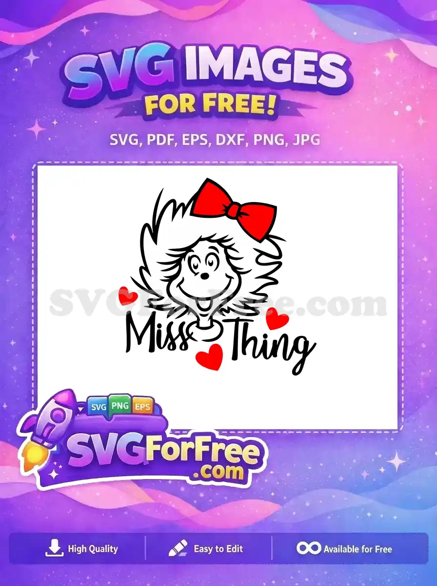 Free Red Bow Free Smiling Dr Seuss Free SVG
