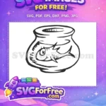 Free Surprised Fish Free Fishbowl Dr Seuss Art Free SVG - Instant Download
