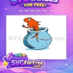 Free Orange Fish Free Wide-eyed Fishbowl Dr Seuss Free SVG - Instant Download