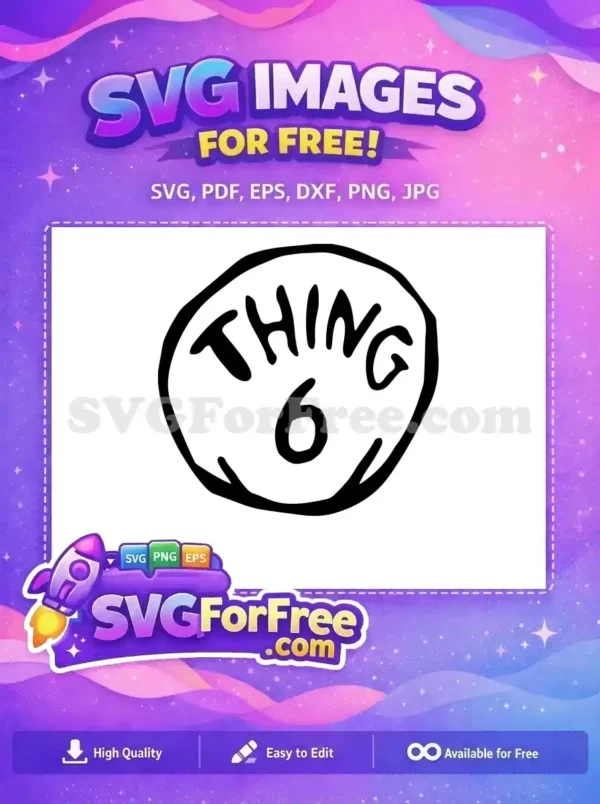 Free Thing Six Free Black Outline Cat Hat Free SVG