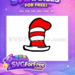 Free Striped Hat Free Red White Dr Seuss Free SVG - Instant Download