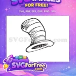 Free Iconic Striped Hat Free Dr Seuss Character Free SVG - Instant Download