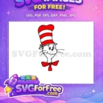 Free Smiling Cat Free Red Striped Hat Dr Seuss Free SVG 2 - Instant Download