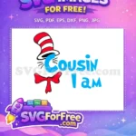 Free Red Hat Free Blue Cousin Dr Seuss Free SVG - Instant Download