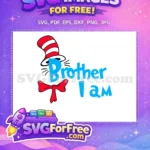 Free Cat Hat Free Red Bow Brother Free SVG - Instant Download