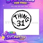 Free Wavy Black Text Thing 31 Free Classic Dr Seuss Outline Free SVG - Instant Download