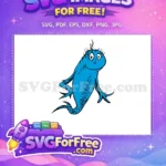 Free Blue Happy Free Big Eyed Dr Seuss Free SVG - Instant Download