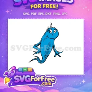 Free Blue Happy Free Big Eyed Dr Seuss Free SVG