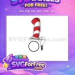 Free Striped Hat Free White Hand Dr Seuss Free SVG 1 - Instant Download
