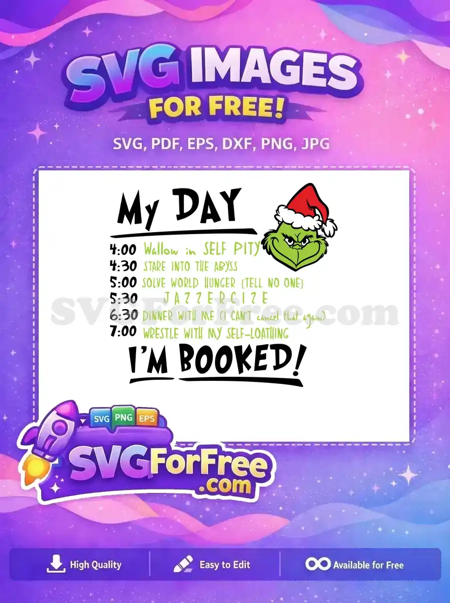 Free Grumpy Grinch Santa Hat Free Christmas Schedule Dr Seuss Free SVG