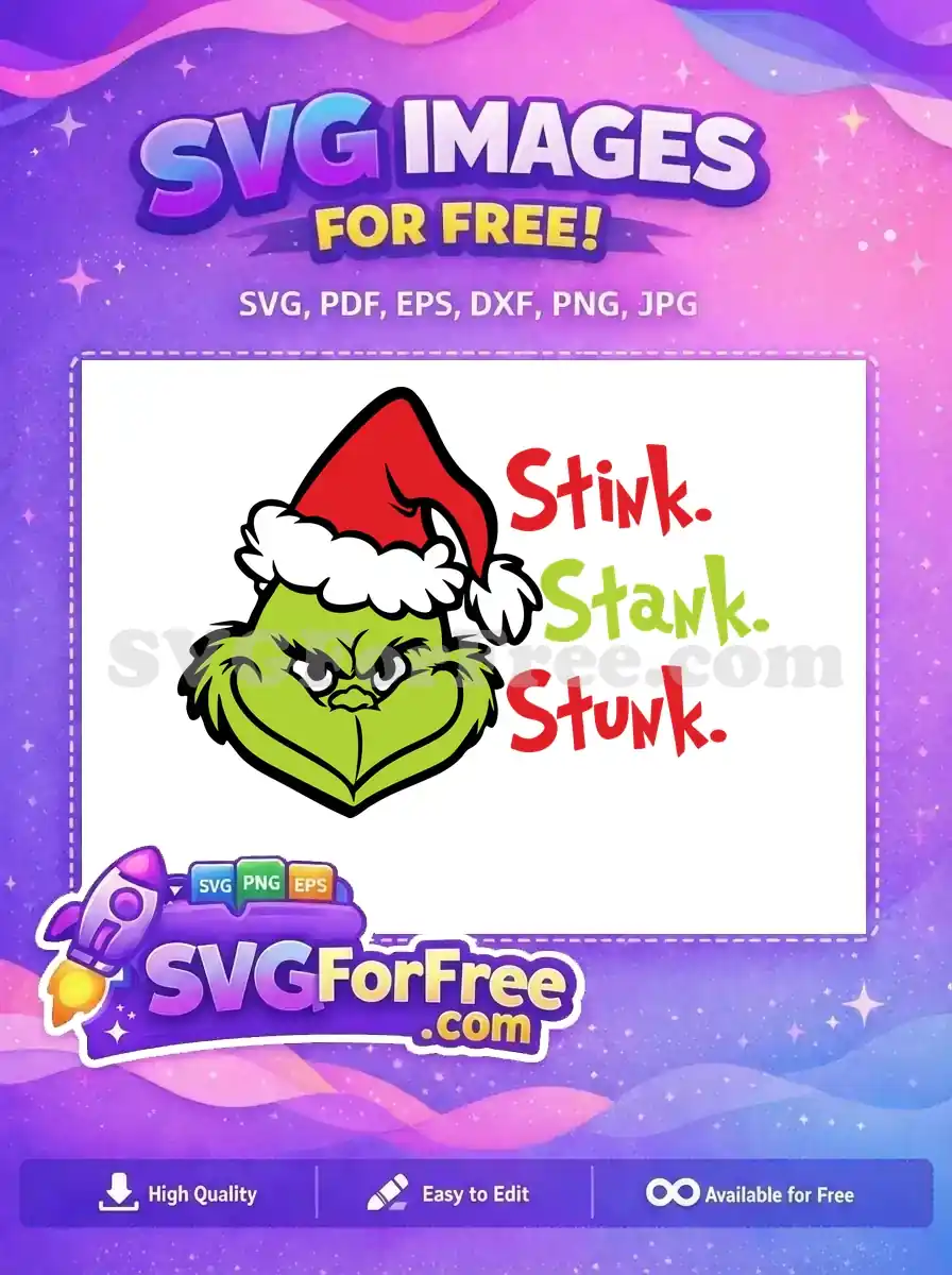 Free Grinch hat Free Stink Stank Stunk Seuss Free SVG