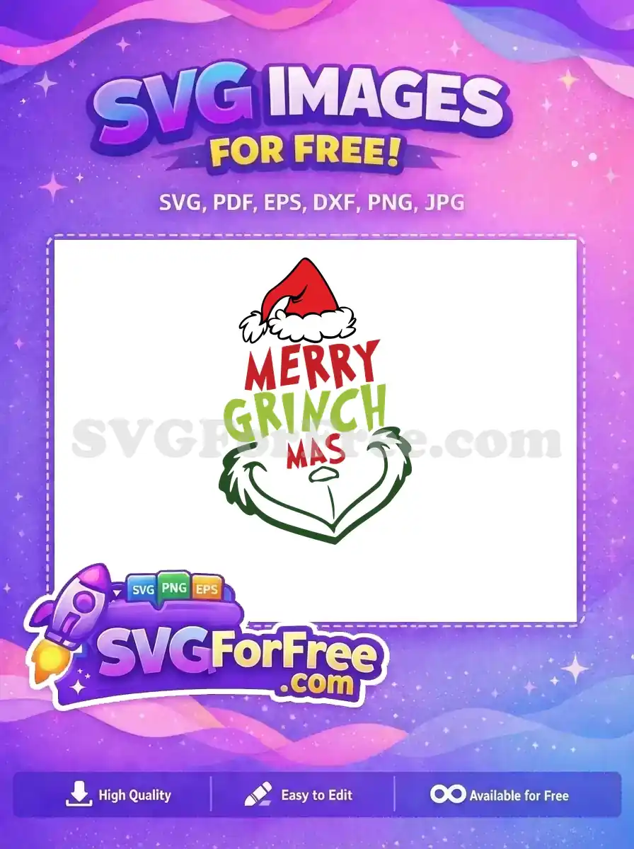 Free Red Santa Hat Free Grinchmas Green Text Dr Seuss Free SVG