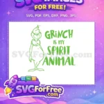 Free Grumpy Green Grinch Free Spirit Animal Design Dr Seuss Free SVG - Instant Download