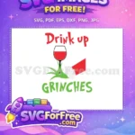 Free Red Wine Glass Free Santa Grinch Arm Dr Seuss Christmas Free SVG - Instant Download