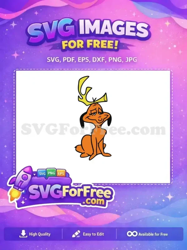 Free Sad Orange Max Free Yellow Antlered Dr Seuss Grinch Free SVG