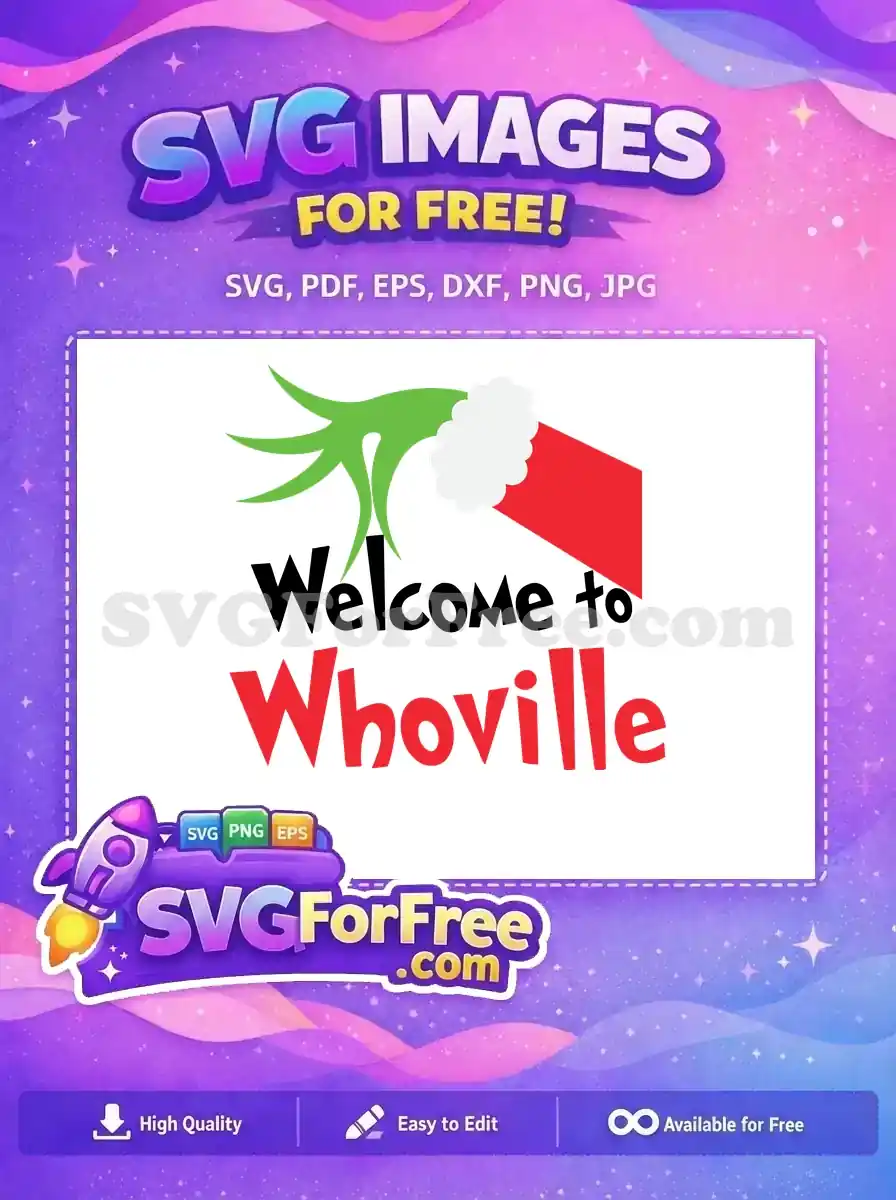 Free Grinch Santa Free Whoville Welcome Dr Seuss Free SVG