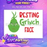 Free Angry Grinch Face Free Resting Grinch Face Dr Seuss Free SVG - Instant Download