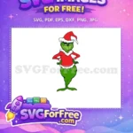 Free Smirking Grinch Free Christmas Santa Outfit Dr Seuss Free SVG - Instant Download