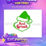 Free Green Grinch Outline Free Red Aunt Grinch Santa Hat Dr Seuss Free SVG - Instant Download
