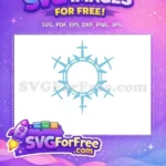 Free light blue snowflake Free stylized Dr Seuss Winter Christmas Free SVG - Instant Download