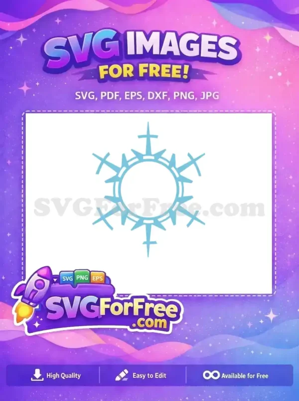Free light blue snowflake Free stylized Dr Seuss Winter Christmas Free SVG