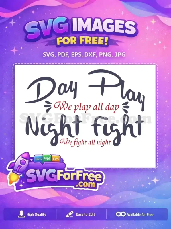 Free Blue Red Day Play Free Night Fight Dr Seuss Free SVG
