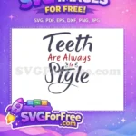 Free Teeth Quote Free Red Blue Script Dr Seuss Free SVG - Instant Download