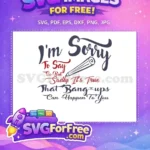Free Blue Sorry Free Red Pencil Seuss Free SVG - Instant Download