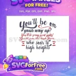 Free Uplifting Free Blue Red Dr Seuss Quotes Free SVG - Instant Download