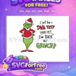 Free Grinch Santa Hat Free DNA Test Quote Dr Seuss Grinch Free SVG - Instant Download