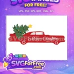 Free Red Truck Christmas Tree Free Colorful Lights Dr Seuss Free SVG - Instant Download