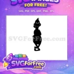 Free Mischievous Grinch Character Free Sneaky Black Silhouette Dr Seuss Free SVG - Instant Download